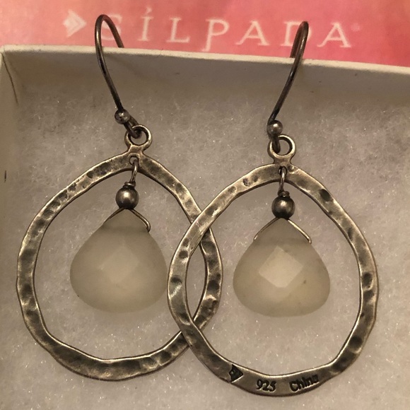 Silpada Sterling Silver and Prehnite Teardrop Earrings W1811 - Picture 14 of 16